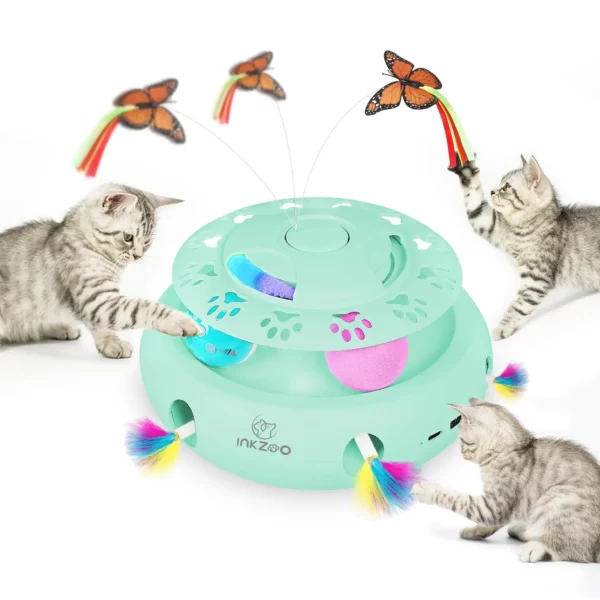 4-in-1 Interactive Cat Toys for Indoor Cats